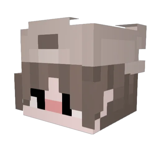 An1mka Minecraft avatar head, 3D render