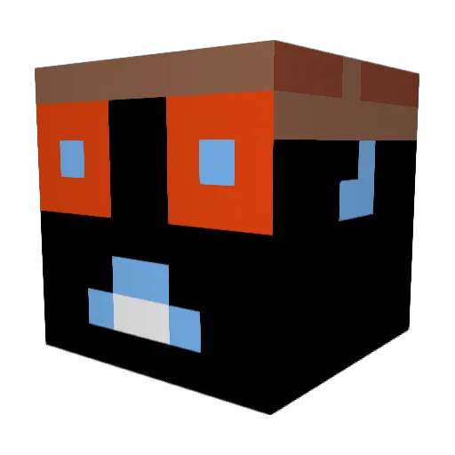 An2013 Minecraft avatar head, 3D render