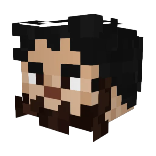 An4ouS_ Minecraft avatar head, 3D render