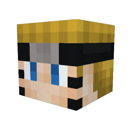 An70n_ Minecraft avatar head, 3D render