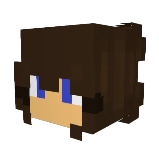 AnAbbieCat Minecraft avatar head, 3D render