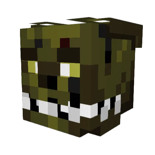 AnAcousticFella Minecraft avatar head, 3D render