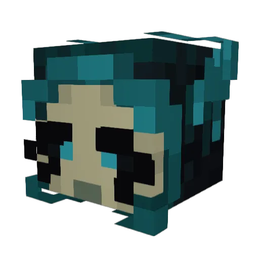 AnActualMoon Minecraft avatar head, 3D render