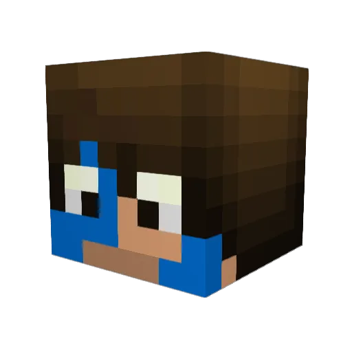 AnAutisticGamer Minecraft avatar head, 3D render