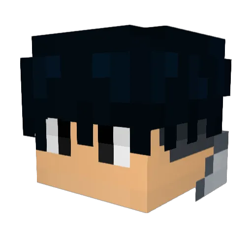 AnAverageAvian Minecraft avatar head, 3D render