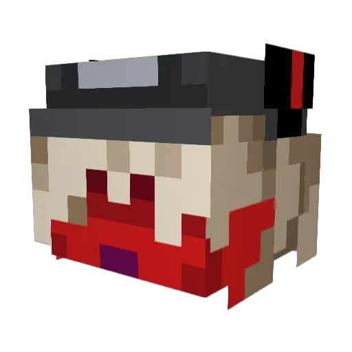 AnAverageSalmon Minecraft avatar head, 3D render