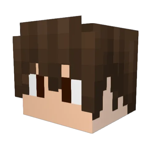 AnDREWmations Minecraft avatar head, 3D render