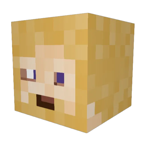 AnDieWand Minecraft avatar head, 3D render