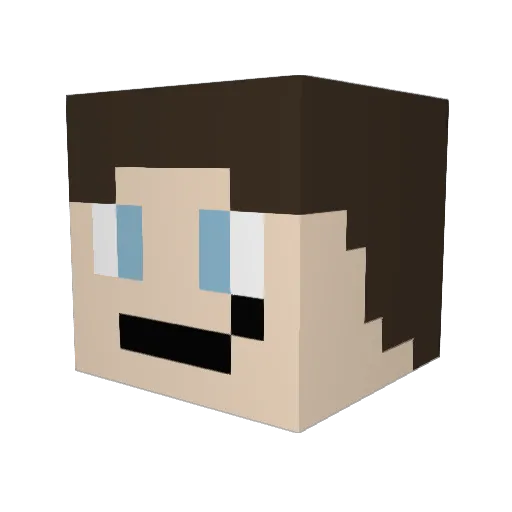 AnDrew_55 Minecraft avatar head, 3D render
