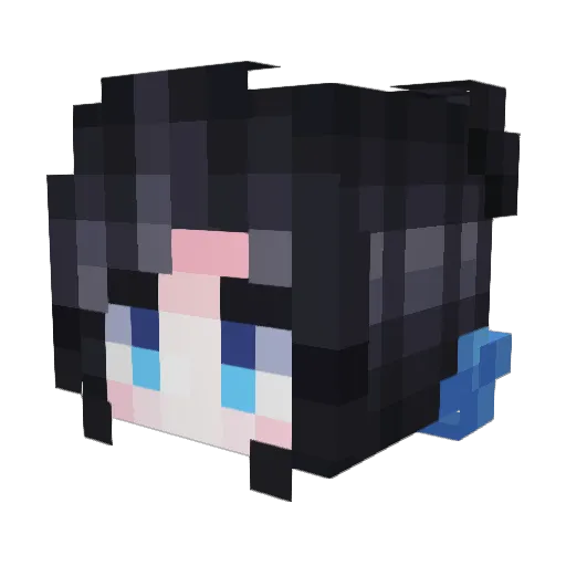 AnEasen Minecraft avatar head, 3D render