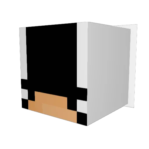 AnEggBoi Minecraft avatar head, 3D render