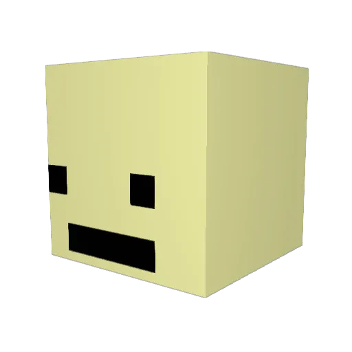 AnEtrain Minecraft avatar head, 3D render