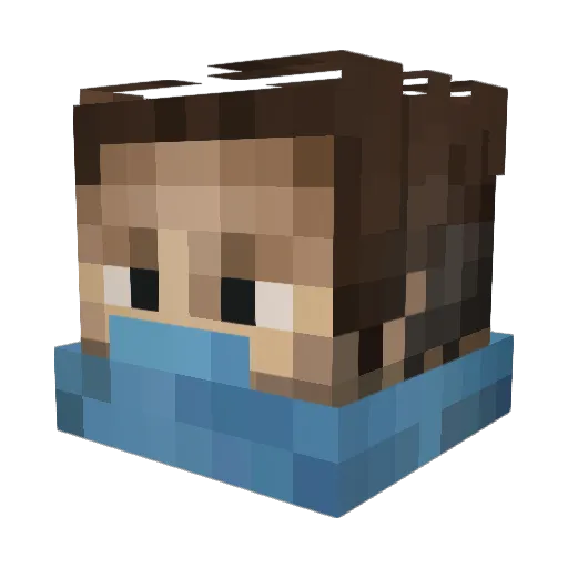 AnEvilJoke Minecraft avatar head, 3D render