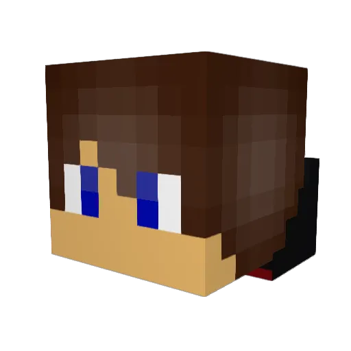 AnFoTiiX Minecraft avatar head, 3D render