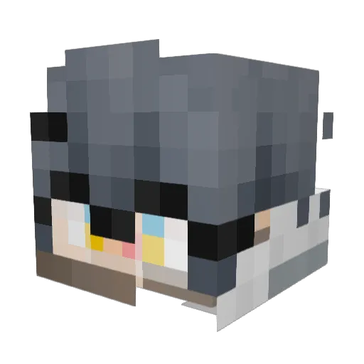 AnIII_TND Minecraft avatar head, 3D render
