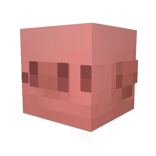AnJine Minecraft avatar head, 3D render
