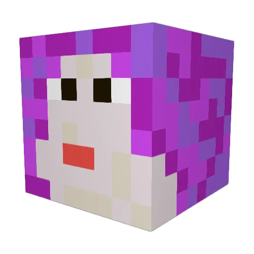 AnKa186 Minecraft avatar head, 3D render