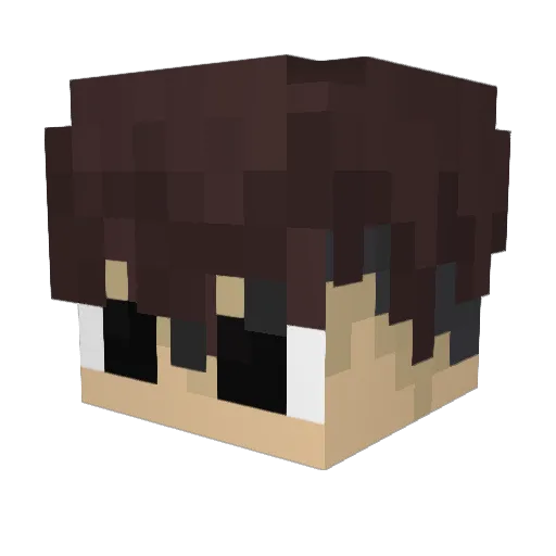 AnKiOne Minecraft avatar head, 3D render