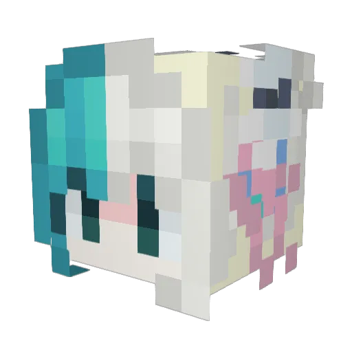 AnMaiTW Minecraft avatar head, 3D render