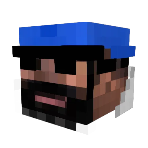 AnMeza44 Minecraft avatar head, 3D render