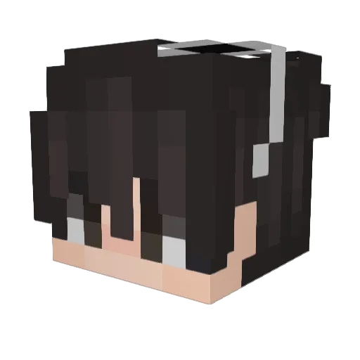 AnMingQWQ Minecraft avatar head, 3D render