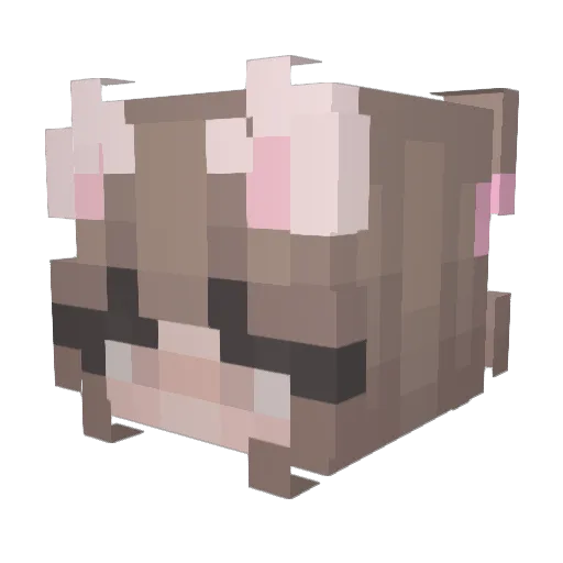 AnMorli Minecraft avatar head, 3D render