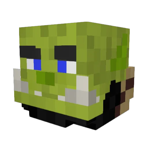 AnNTRaX Minecraft avatar head, 3D render