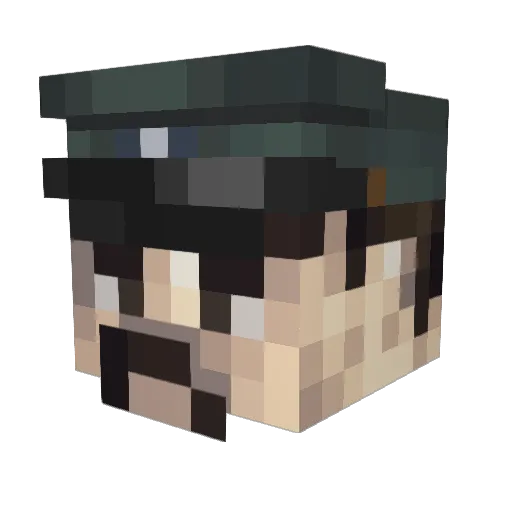 AnOldDriver666 Minecraft avatar head, 3D render