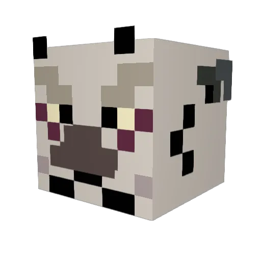 AnOtta Minecraft avatar head, 3D render