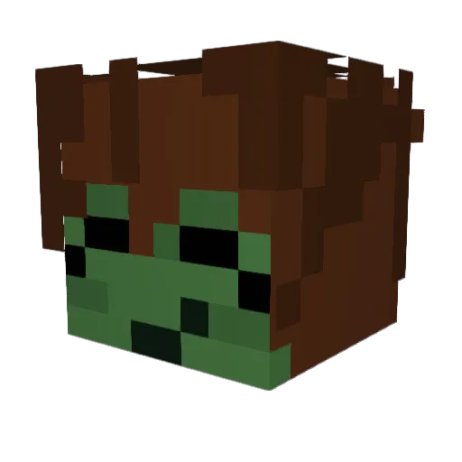 AnReIk Minecraft avatar head, 3D render