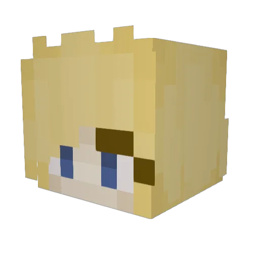 AnSheya Minecraft avatar head, 3D render