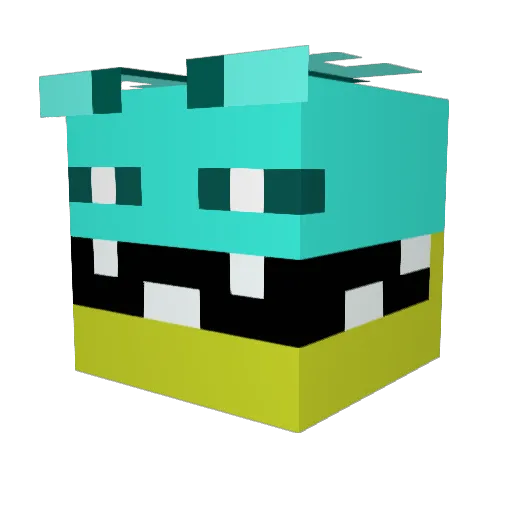AnSifter Minecraft avatar head, 3D render