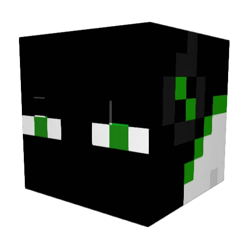 AnSyRs Minecraft avatar head, 3D render