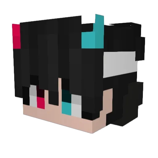 AnTrOxI Minecraft avatar head, 3D render