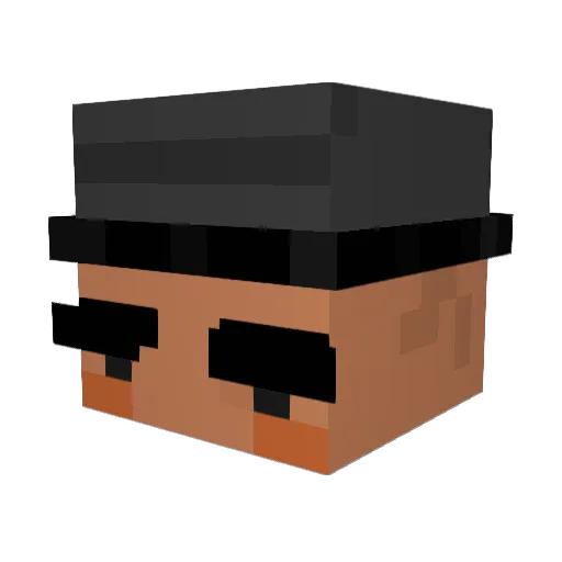 AnWeeGoo Minecraft avatar head, 3D render