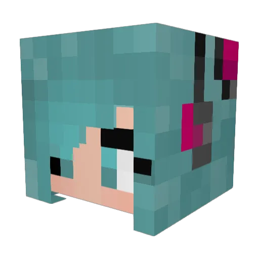 AnWelf Minecraft avatar head, 3D render