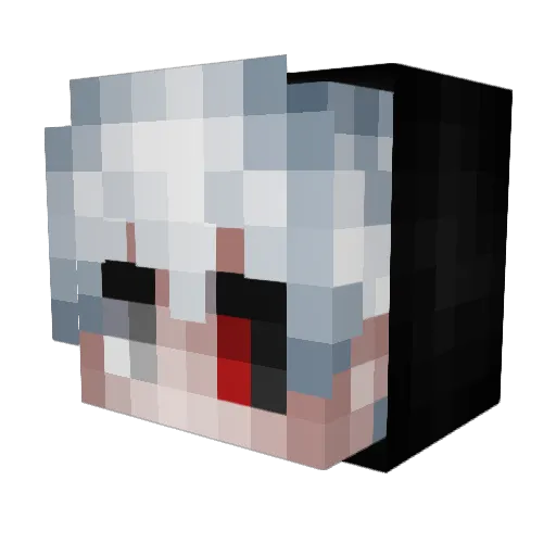 AnYu320 Minecraft avatar head, 3D render