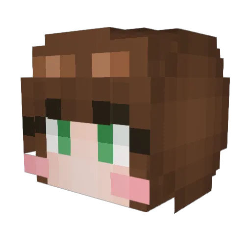 An_0430 Minecraft avatar head, 3D render