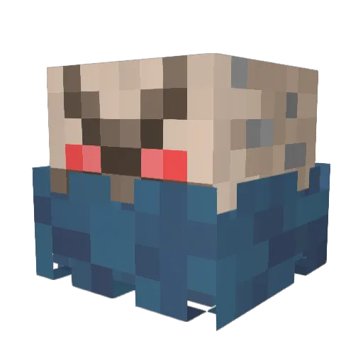 An_Adrian Minecraft avatar head, 3D render