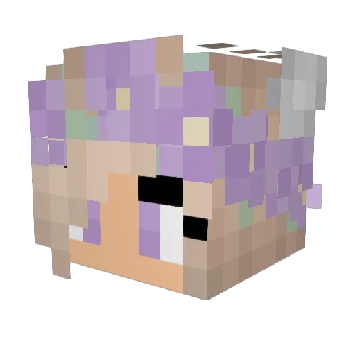An_Arabic Minecraft avatar head, 3D render