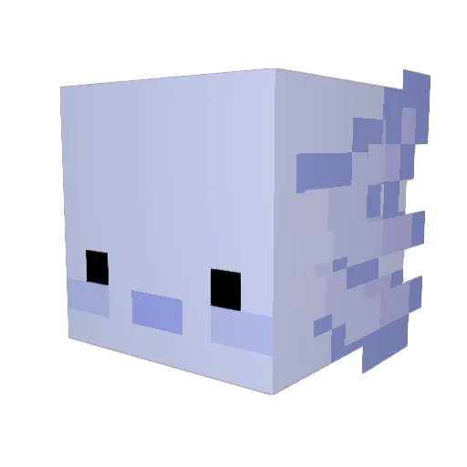An_Axolotl__ Minecraft avatar head, 3D render