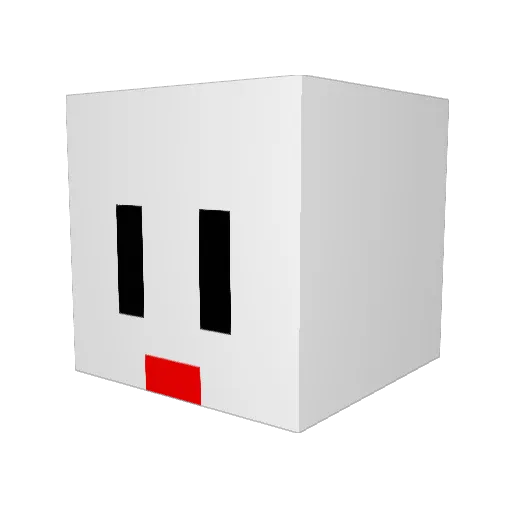 An_Mian Minecraft avatar head, 3D render