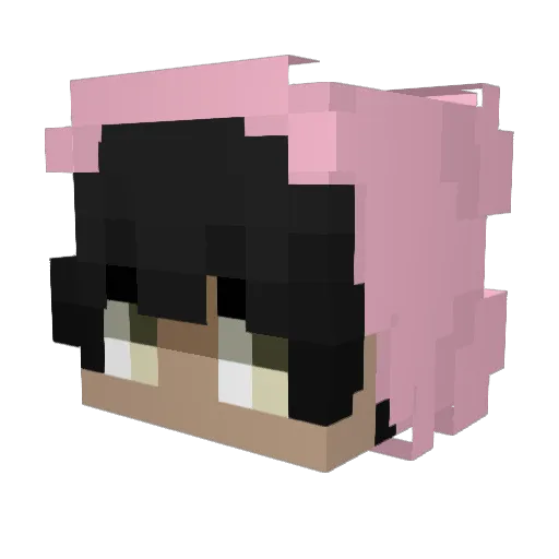 An_Nuo Minecraft avatar head, 3D render