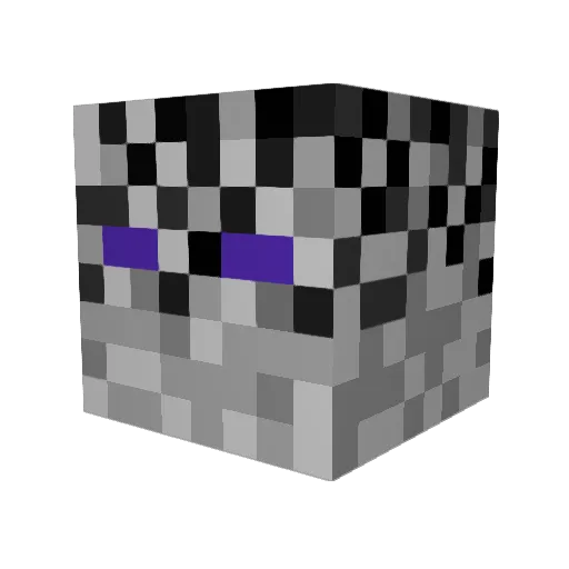 An_Ocean_On_Fire Minecraft avatar head, 3D render