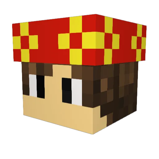 An_RedHair Minecraft avatar head, 3D render