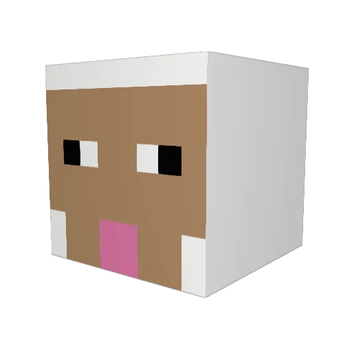 An_Unusual_Sheep Minecraft avatar head, 3D render