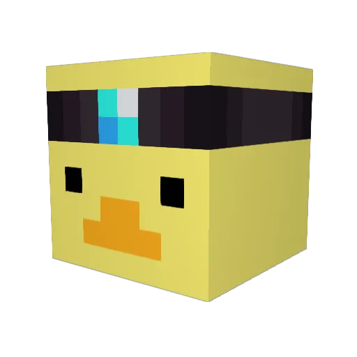 An__Actual__Duck Minecraft avatar head, 3D render