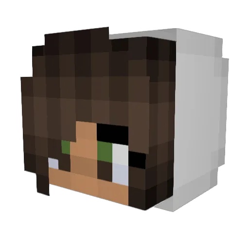 An_del Minecraft avatar head, 3D render