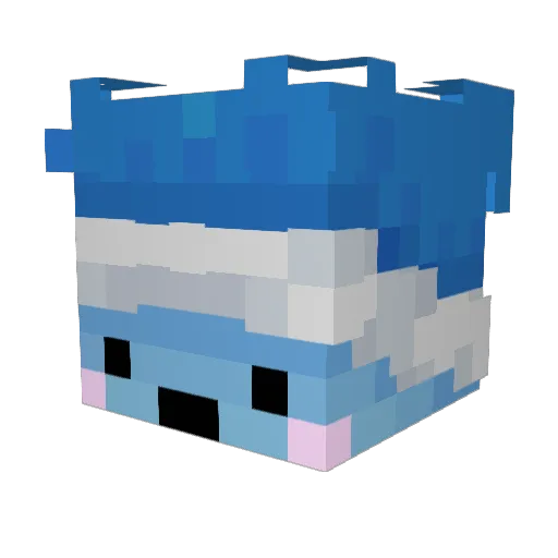 An_offering Minecraft avatar head, 3D render