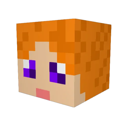 An_stasia Minecraft avatar head, 3D render